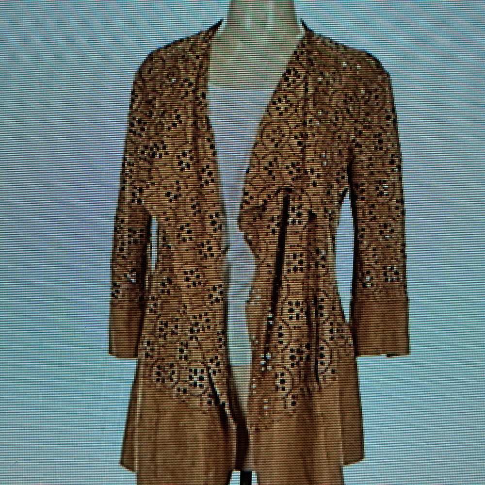 Alberto Makali Tan Lace Women's Blazer